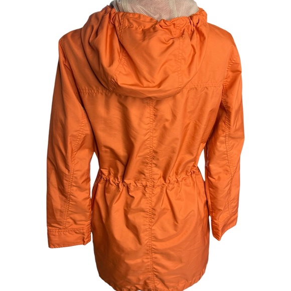Eddie Bauer hooded Utility orange coat jacket Outerwear women’s size S - Picture 2 of 14